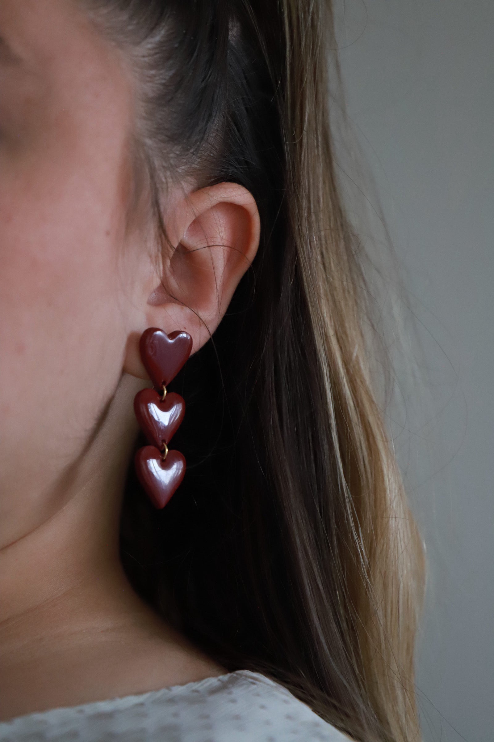 BOUCLES D’OREILLES VALENTINE ROUGES