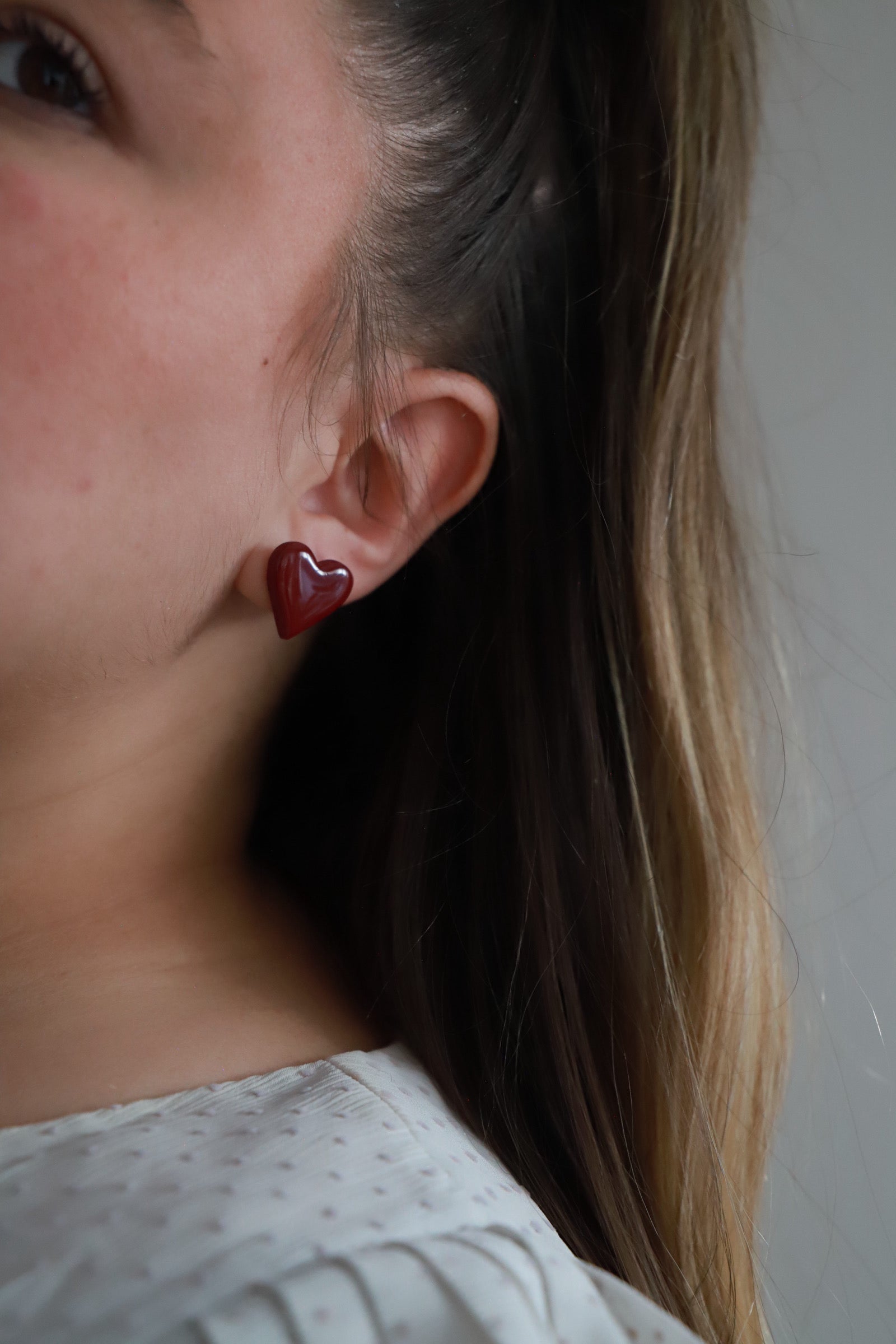 BOUCLES D’OREILLES LOVE ROUGES